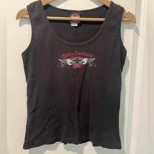 Harley-Davidson Black Fitted Tank Top